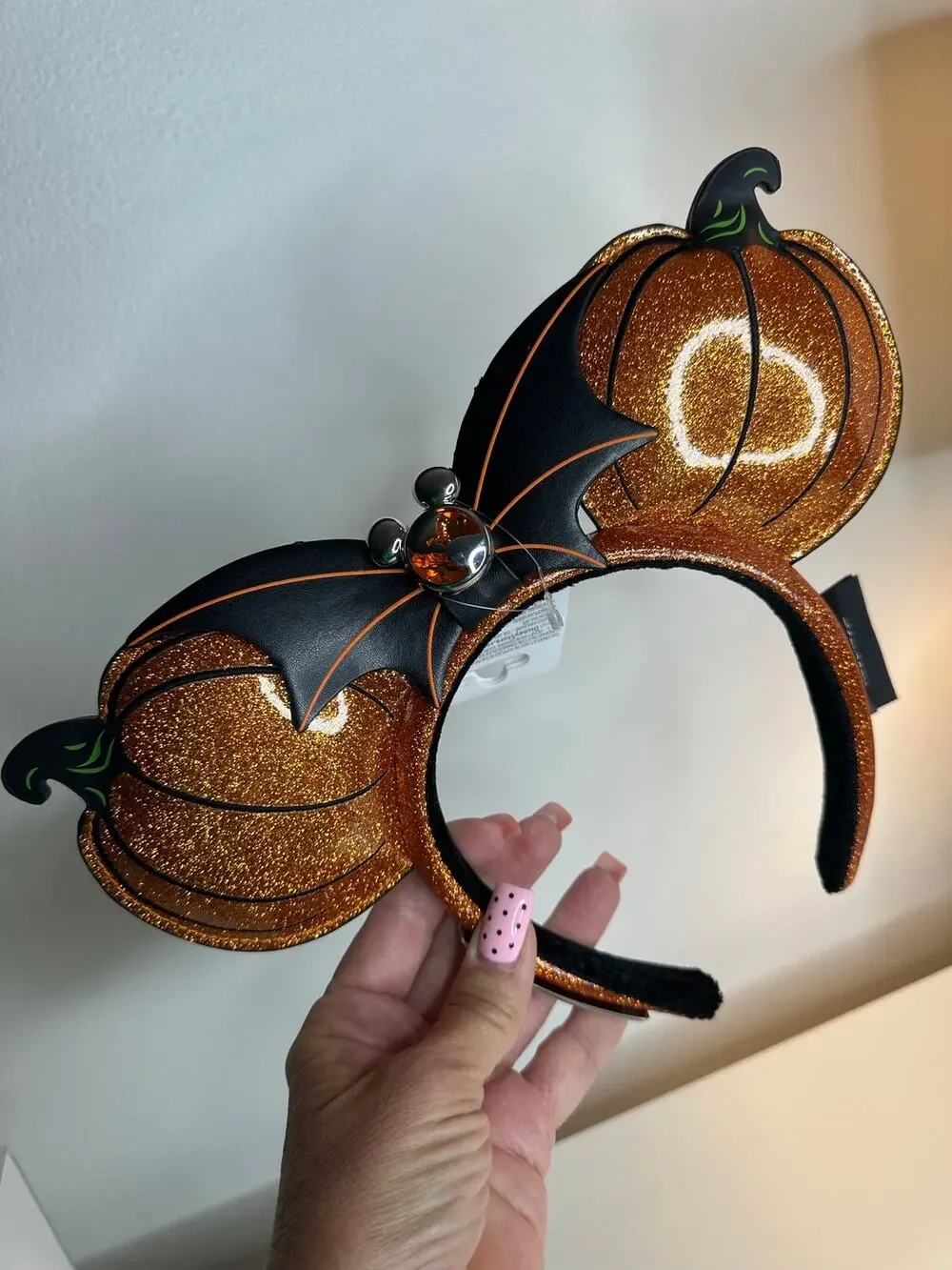 Disney Parks DVC Pumpkin Bat Glitter Halloween Ears